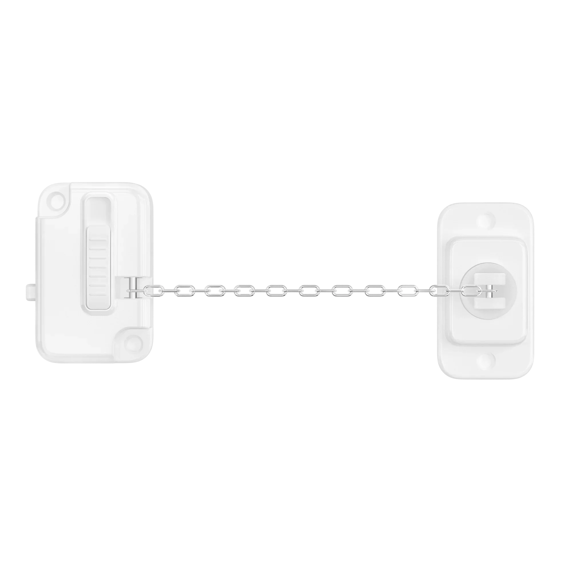 Adjustable Window and Door Restrictor Lock with Chain for Cabinets Refrigerators and Home Use