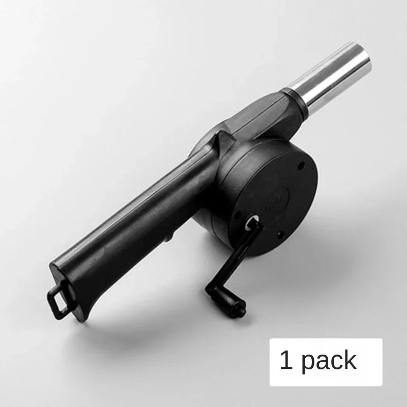 Portable Hand BBQ Air Blower Manual Fire Starter Fan for Charcoal Grill and Outdoor Cooking