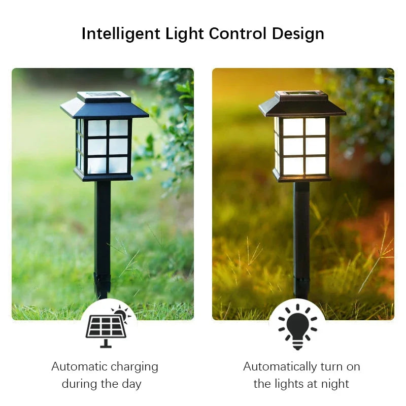 2 Pack Solar Pathway Lights Outdoor Waterproof Garden Yard LED Lighting Warm Light