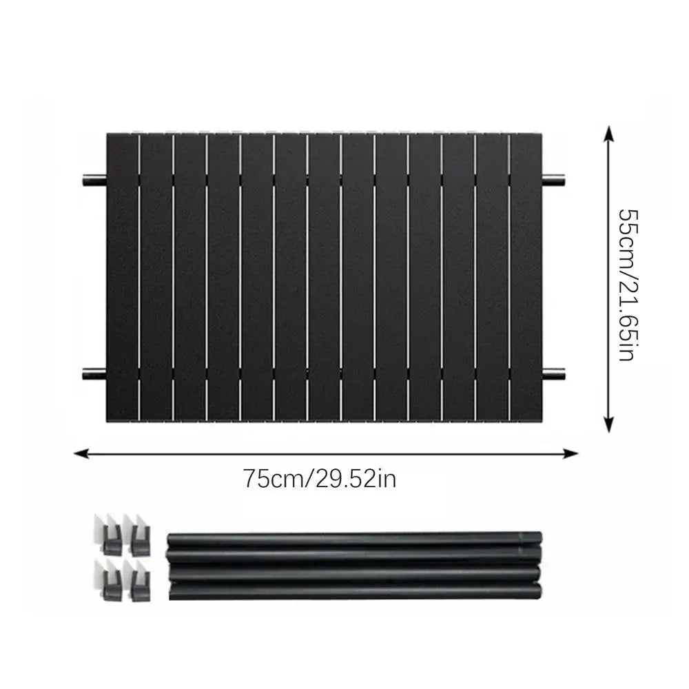 Portable Folding Camping Trolley Table Top Black Wagon Cover Board for Picnic Beach Garden and Camping