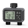 2-Zone Programmable Garden Hose Timer IPX5 Watering Controller for Lawn Yard