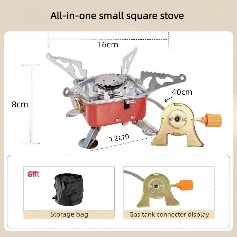 Portable Foldable Gas Camping Stove Windproof Burner for Outdoor Cooking