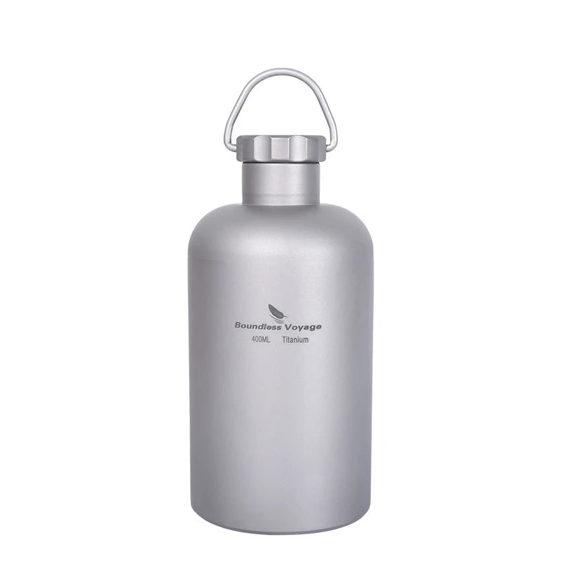 400ml Titanium Water Bottle Narrow Neck Leak-Proof Outdoor Flask