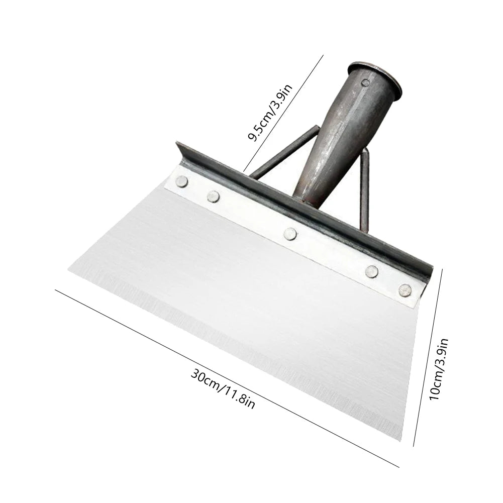 30cm Heavy Duty Stainless Steel Garden Cleaning Shovel Multifunctional Weeding Scraper Tool