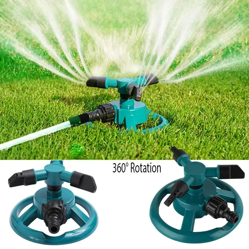 360° Rotating Garden Sprinkler Adjustable Spray Irrigation Nozzle for Lawn and Outdoor Watering