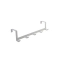 5 Hook Over Door Hanger Clothes Bag Storage Rack No Drill Iron White
