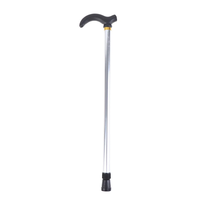 Adjustable Aluminum Walking Stick Silver 75-90cm Anti-Slip Support Cane