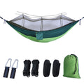 Portable Double Camping Hammock with Mosquito Net Chartreuse Outdoor Travel Hammock