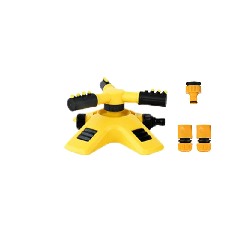 360 Degree Automatic Garden Sprinkler Watering Kit with Hose Connectors for Lawn Yard Garden and Irrigation