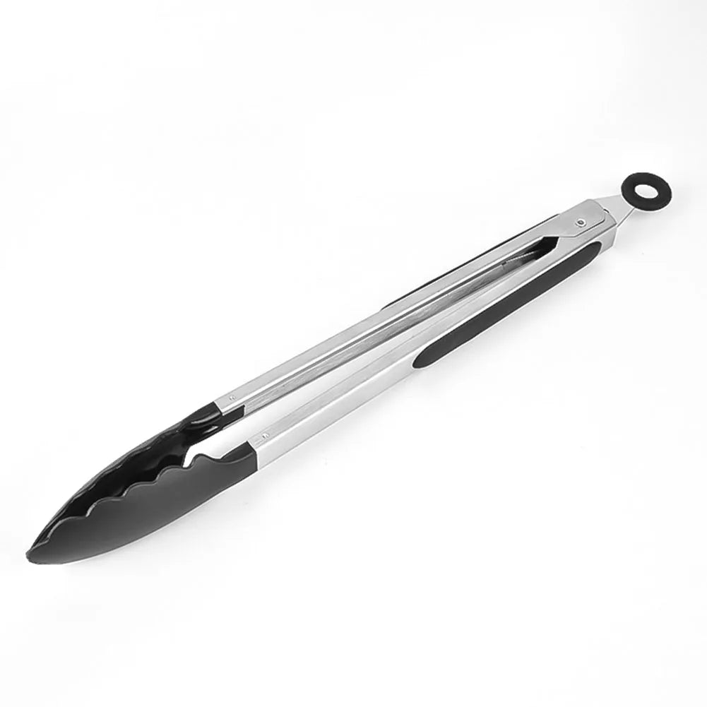 35cm Stainless Steel BBQ Tongs Kitchen Food Clip for Grilling Serving