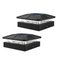 2 Piece Solar Post Cap Lights 4x4 Waterproof Fence Deck Garden Lights with 3 Modes