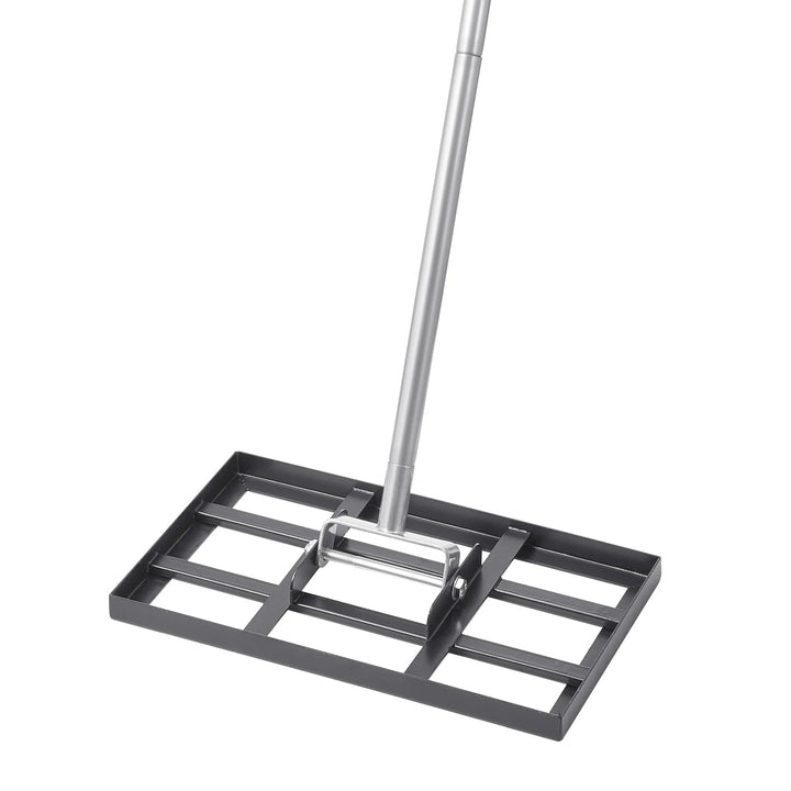 Carbon Steel Lawn Leveling Rake Heavy Duty Ground Soil Leveler 10x30x84inch Adjustable Handle