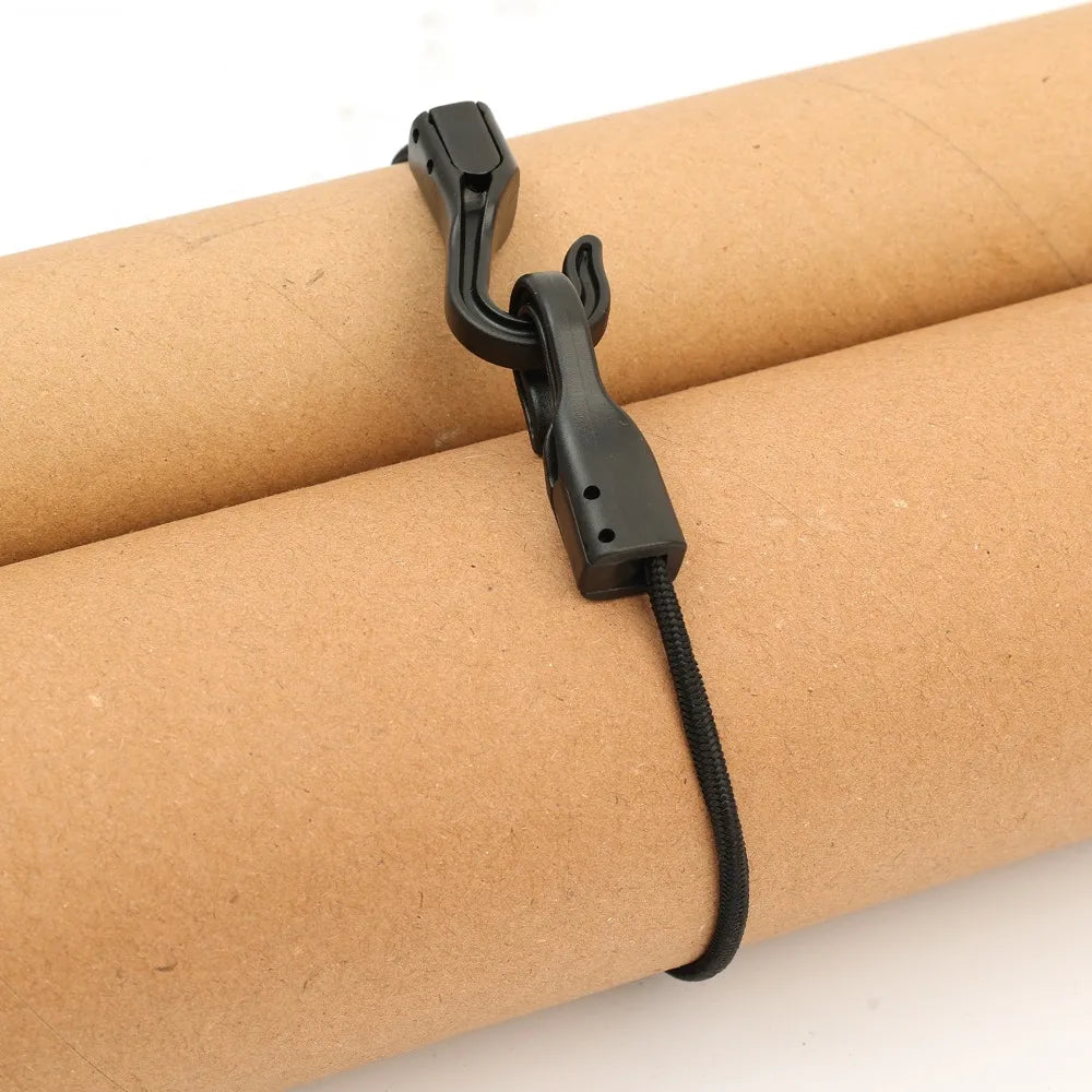 32cm Stretchable Bungee Cord with Hooks Heavy Duty Elastic Tie Down Rope for Camping & Cycling