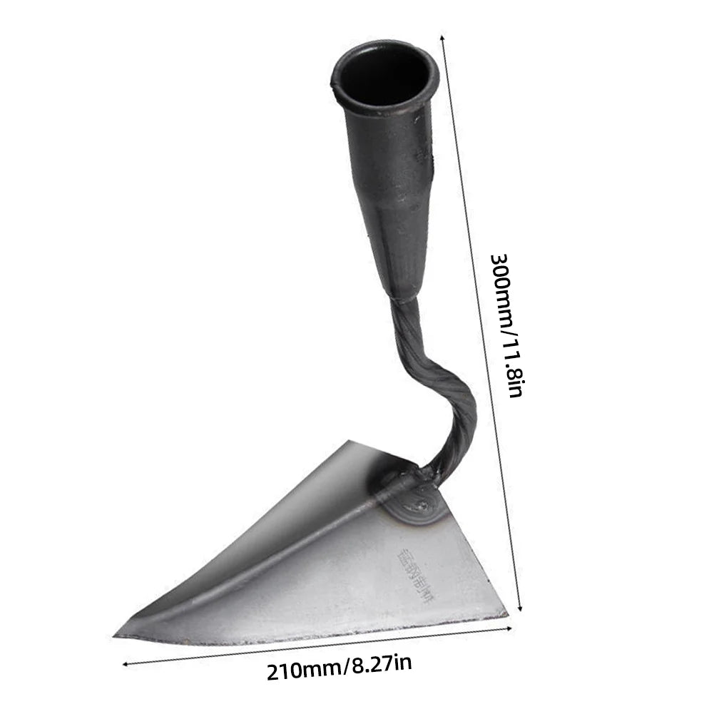 21cm Heavy Duty Triangle Garden Hoe Weeding Tool Steel Cultivator Shovel Head