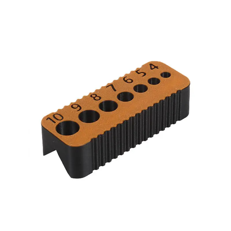 Drill Guide Block Orange for 4mm to 10mm Holes Precision Drilling Jig Tool for Woodworking and DIY Projects