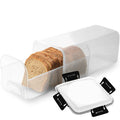 Clear Airtight Bread Loaf Storage Container Tall Bread Saver Box Black with Drawer