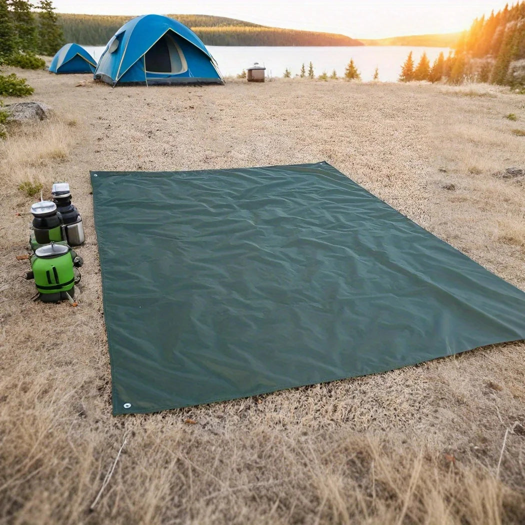 200x200cm Green Thickened Non-Slip Camping Mat Heavy Duty Oxford Ground Sheet for Outdoor Travel