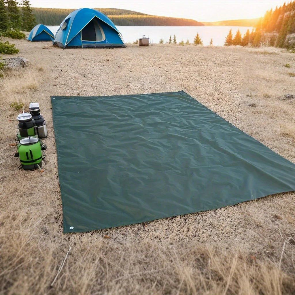 150x200cm Green Thickened Non-Slip Camping Mat Heavy Duty Oxford Ground Sheet for Outdoor Travel