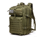 50L Green Waterproof Tactical Backpack with Molle Webbing for Hiking Camping Trekking and Travel