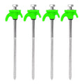 4 Piece Green Tent Stakes Heavy Duty Carbon Steel Spiral Ground Anchors for Camping Canopies and Tarps