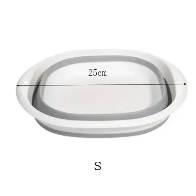 25cm Collapsible Foot Bath Basin Foldable Soaking Tub Portable Plastic Wash Basin for Home Travel and Laundry