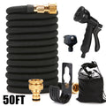 50FT Expandable Garden Hose with Spray Nozzle Flexible Water Pipe