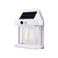 Solar Outdoor Street Light Waterproof LED Garden Wall Lamp White for Pathway Yard Patio Lighting