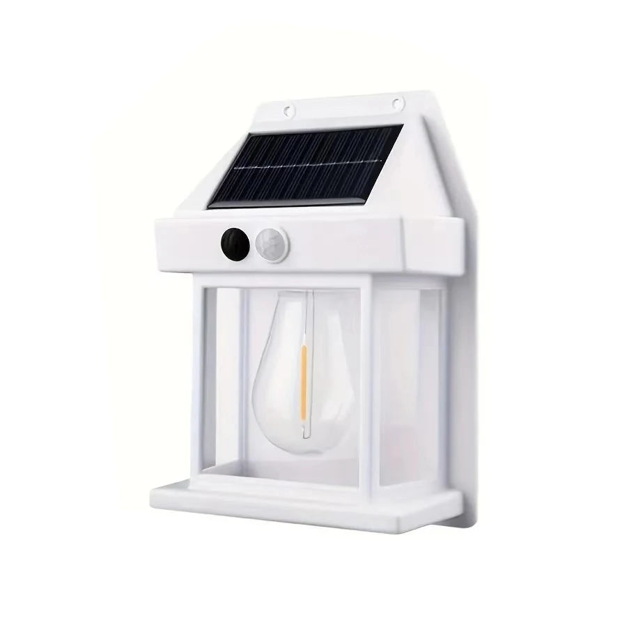 Solar Outdoor Street Light Waterproof LED Garden Wall Lamp White for Pathway Yard Patio Lighting