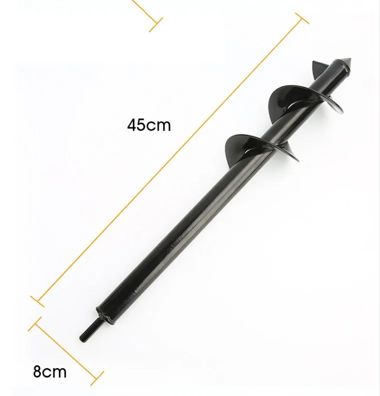 Spiral Garden Auger Drill Bit 8x45cm Soil Digging Planting Tool for Electric Drill