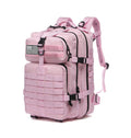 50L Pink Waterproof Tactical Backpack with Molle Webbing for Hiking Camping Trekking and Travel