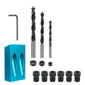 14 Piece Pocket Hole Jig Kit 15 Degree Wood Drilling Guide Locator for Woodworking and DIY Projects
