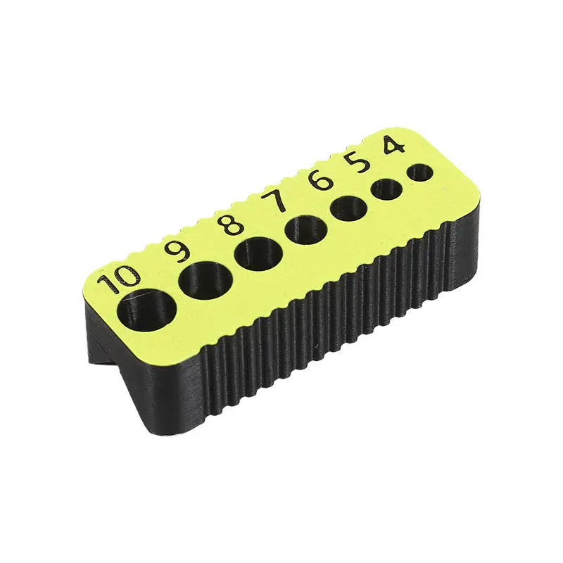 Drill Guide Block Yellow for 4mm to 10mm Holes Precision Drilling Jig Tool for Woodworking and DIY Projects