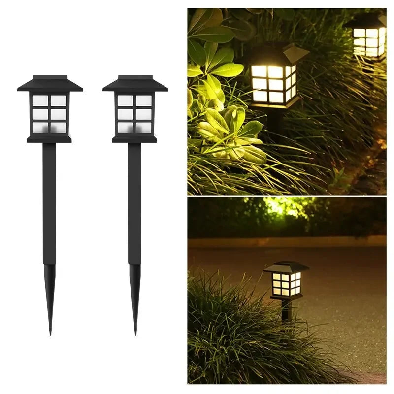 2 Pack Solar Pathway Lights Outdoor Waterproof Garden Yard LED Lighting Warm Light