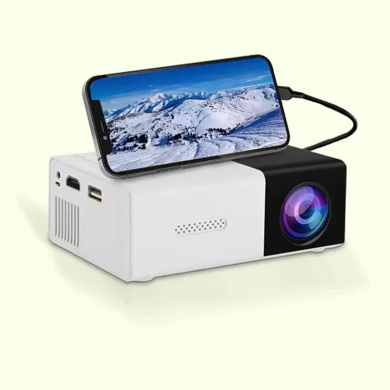 Mini Portable Projector Black HD LCD Home Cinema Projector with Built-in Speaker HDMI and Remote Control