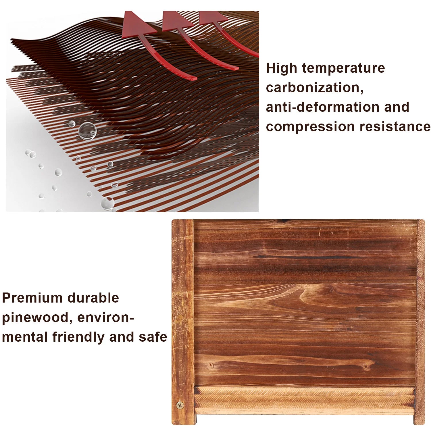 Small Wooden Raised Garden Bed Planter Box Indoor Outdoor Flower Herb Vegetable