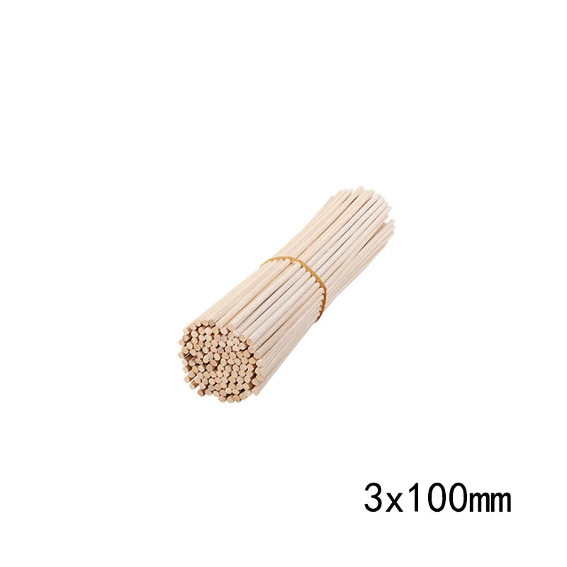 100 Piece Natural Rattan Reed Sticks 3x100mm Diffuser Replacement Sticks Home Fragrance