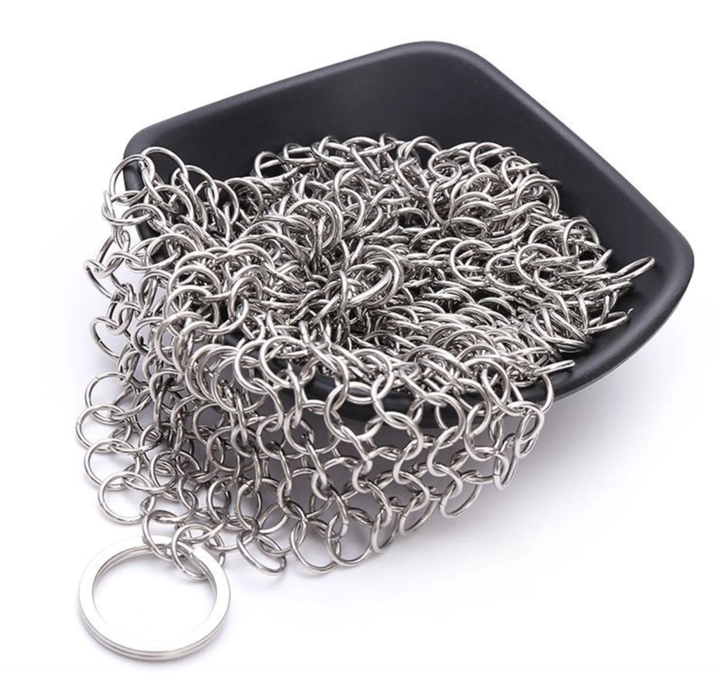 Stainless Steel Scrubber Round Kitchen Cleaning Mesh Reusable Pot Pan Cleaner Tool