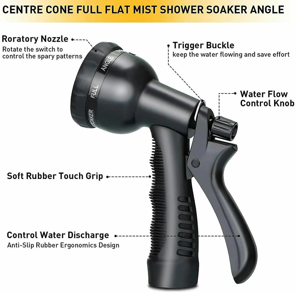 50FT Expandable Garden Hose with Spray Nozzle Flexible Water Pipe