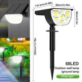 68LED White Light Solar Powered Garden Pathway Light Waterproof Outdoor Landscape Lamp