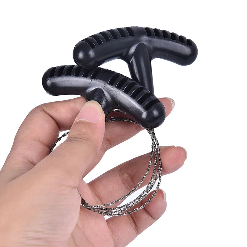 Portable Steel Wire Saw with Handles Outdoor Survival Cutting Tool for Camping Hiking