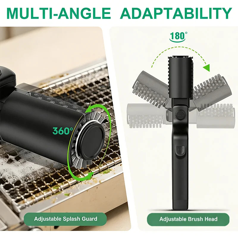 Electric BBQ Grill Cleaning Brush 3-Speed Adjustable Head Rechargeable Cleaner
