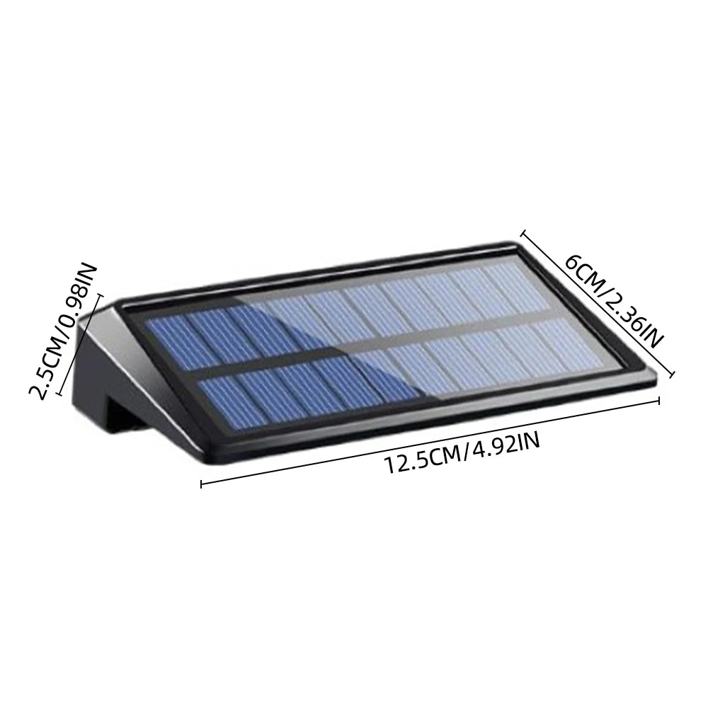 2 Pack Solar White LED Wall Lights Outdoor Waterproof Fence Deck Pathway Lights