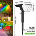 18LED RGB Solar Powered Garden Pathway Light Waterproof Outdoor Landscape Lamp