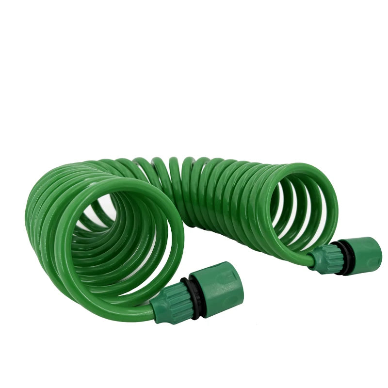 15m Garden Hose with 7 Function Spray Nozzle Flexible Coil Water Hose for Garden Watering and Car Washing