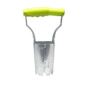 Seedling Planter Heavy Duty Steel Hole Digging Tool with Light Green Handle for Seedling Transplanting and Planting