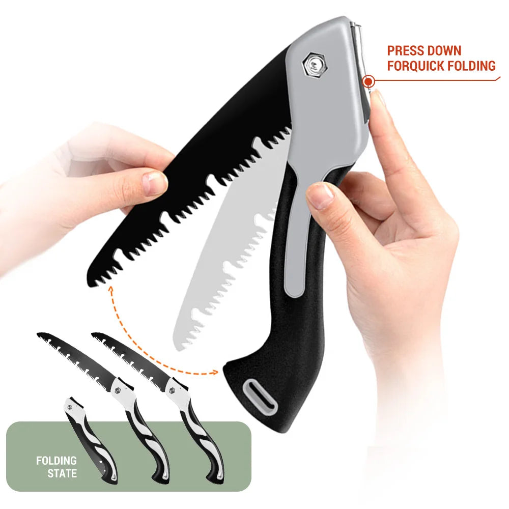 Under 100mm Folding Hand Saw with Sharp Steel Blade for Wood Cutting Camping Gardening and Outdoor Use