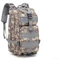 25L Gray Camouflage Waterproof Tactical Backpack with Molle Webbing for Hiking Camping Trekking and Travel