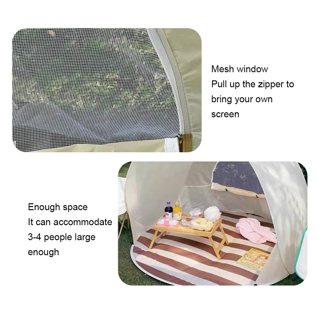 Portable Pop Up Beach Tent with UV Protection Sun Shelter for Camping Garden and Beach