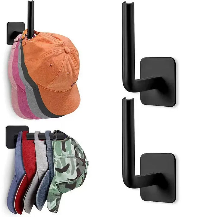 2 Piece Adhesive Wall Hooks No Drill Strong Paste Hook Storage Rack