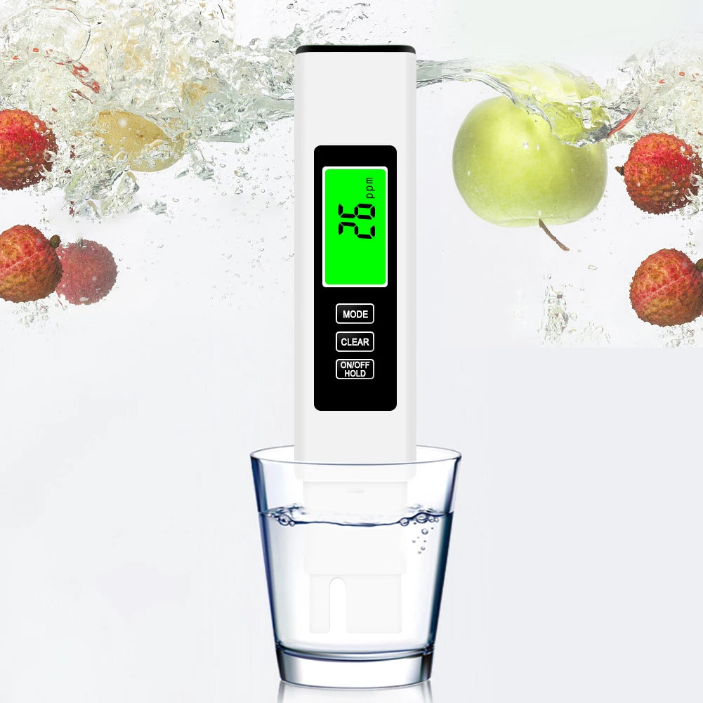4 in 1 Digital Water Tester White TDS EC Temperature Meter with LCD